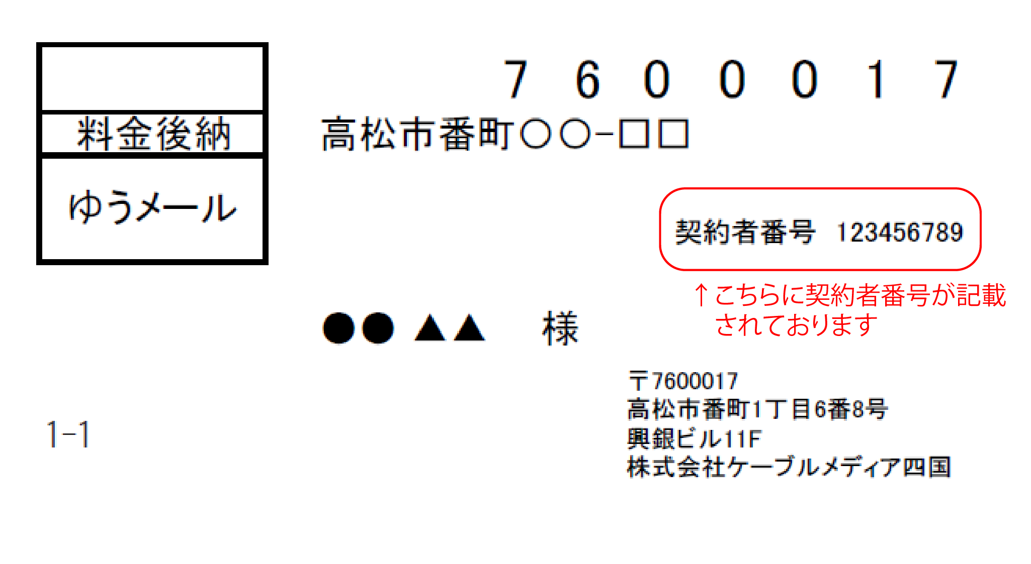 加入者番号（契約者番号）の確認方法について | お知らせ | ケーブル
